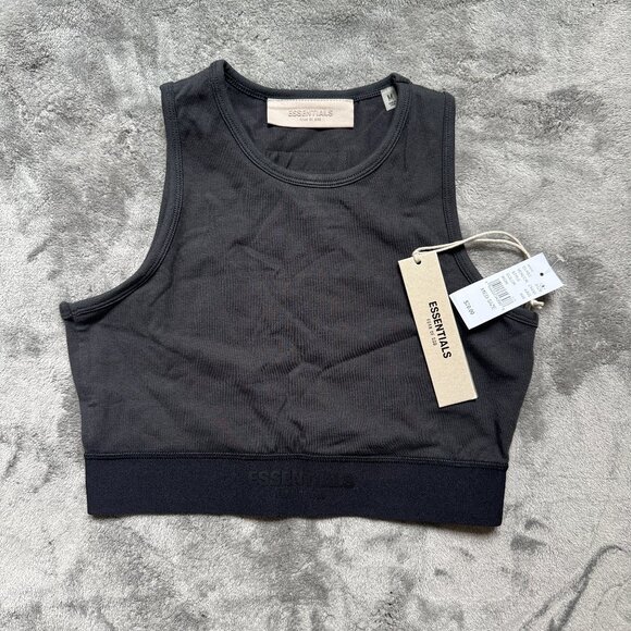 NWT Essentials X Fear Of God Sport Tank Women's Size Medium Dark Gray - Picture 1 of 4